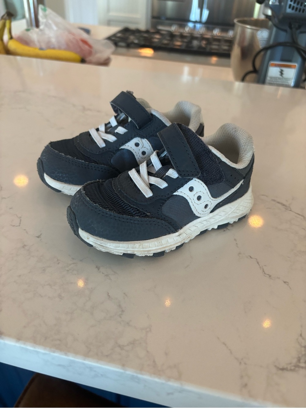 Saucony Navy and White Toddler Athletic Sneakers